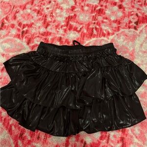 Chic Black Ruffled Mini Skirt